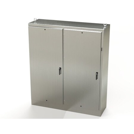 Saginaw Control & Engineering 3 Point Latch with Coinproof/Padlock Handle Electrical Enclosures, 90 in H, 24 in D, 77-3/4 in W SCE-90XM7824SS